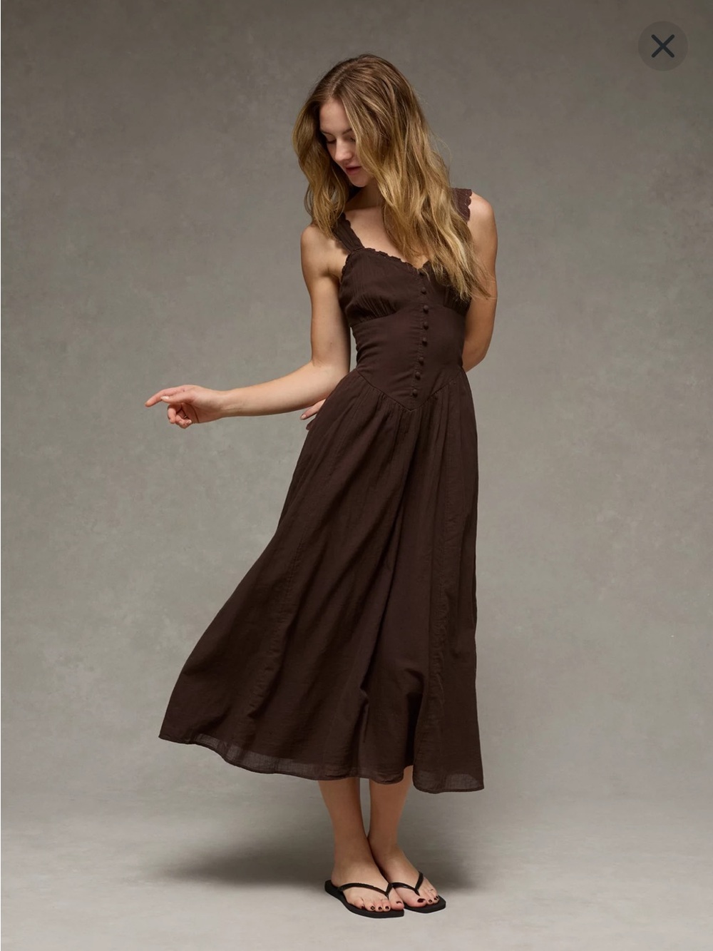 AE Sweetheart Corset Midi Dress NWT - Picture 2 of 12
